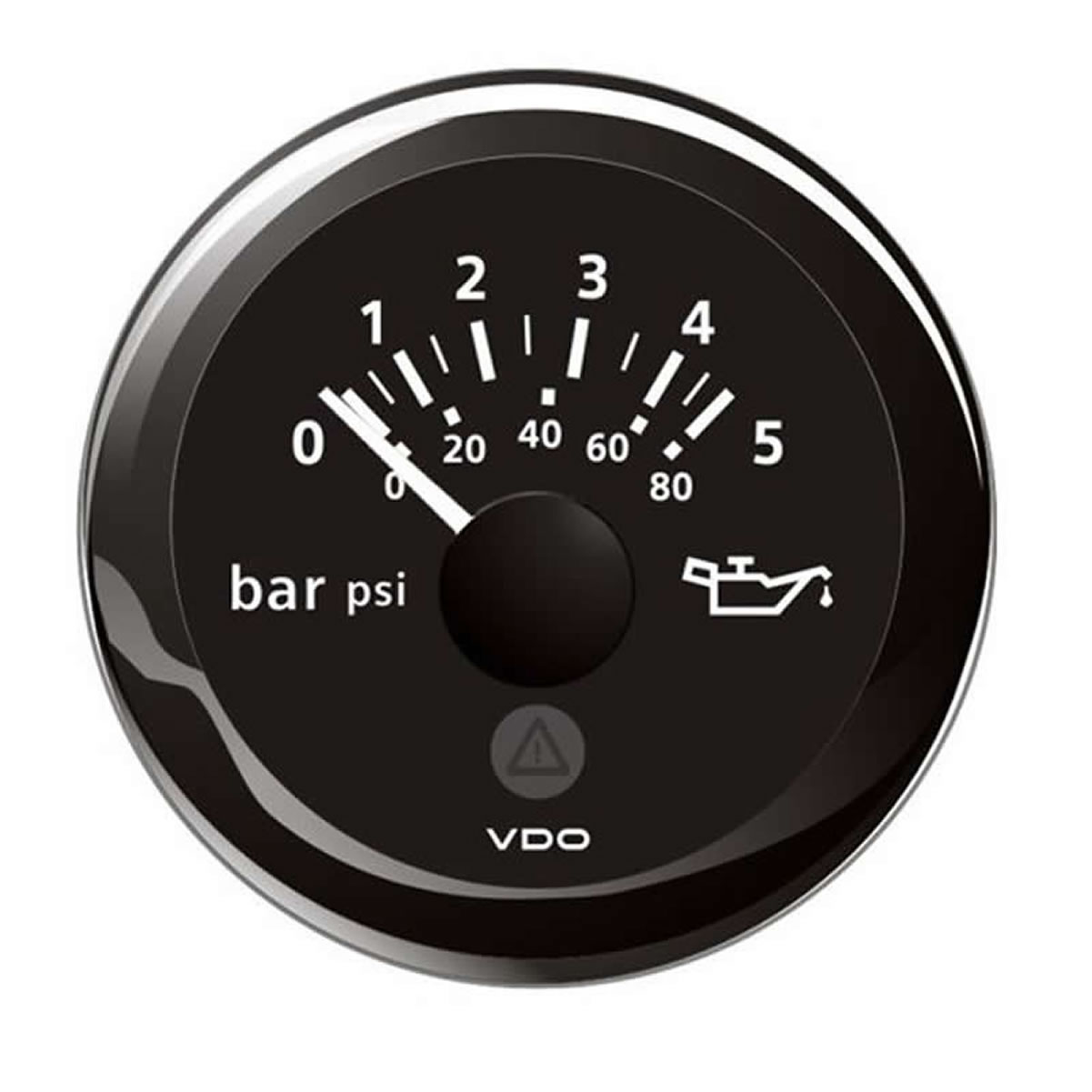 VDO Marine 52mm Black Engine Oil Pressure 5Bar